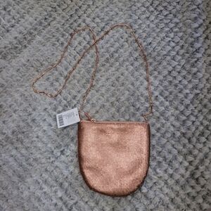 NWT Urban Outfitters Elegant Rose Gold Mesh Crossbody Bag